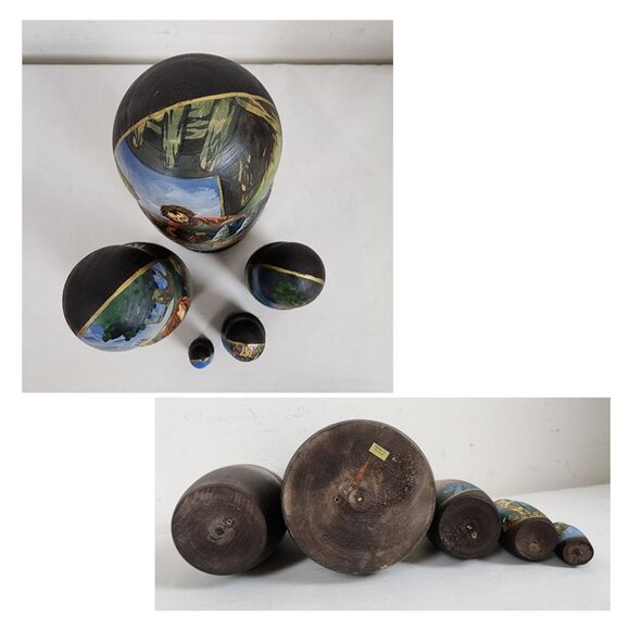 Matryoshka Nesting Dolls 5 Set Life of Jesus Christ Nativity Russian 7" SIGNED - Picture 5 of 11